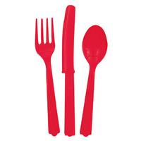 Plastic Cutlery Red (18)