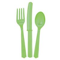Plastic Cutlery Green (18)