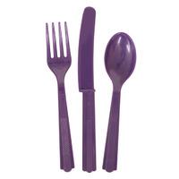 Plastic Cutlery Purple (18)