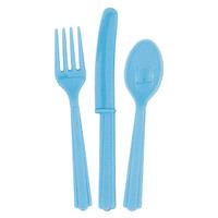 Plastic Cutlery Pale Blue (18)