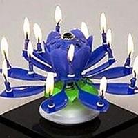 Plastic Spinning Musical Birthday Flower Candle
