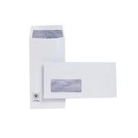 Plus Fabric DL Window Envelopes 110gsm Self Seal Pocket White Pack of