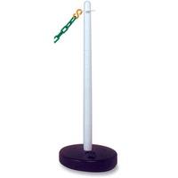 Plastic Post with Circular water filled base - White