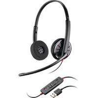 Plantronics C320 UC Bin MOC Black Wire Headset Black 85619-02