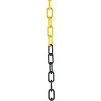 Plastic Chain 10mm Short Link 25 Metre YellowBlack 328276