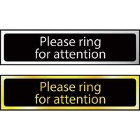 please ring for attention sign chr 200 x 50mm