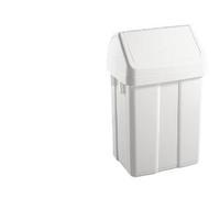 Plastic Swing Top Bin 50 Litre White 365144