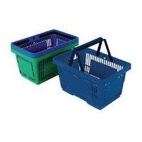 Plastic Shopping Basket Pack of 12 Blue 370766