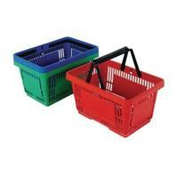 plastic shopping basket red pack of 12 370768