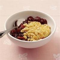 plum cherry crumble