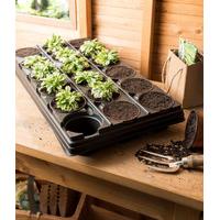 Plastic Potting Tray with 18 Plant Pots (9cm) by Gardman