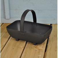 Plastic Trug Shaped Planter in Black by Garland