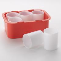 Plastic Tray with 6 Pots. Each