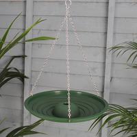 Plastic Bird Bath in Green by Meripac