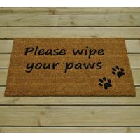 Please Wipe Your Paws Coir Doormat by Gardman