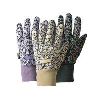 Plum Floral Cotton Triple Pack Gloves