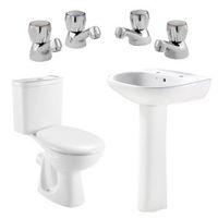 Plumbsure Truro Toilet Basin & Tap Pack