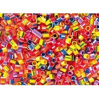 playbox plastic beads striped tubes 1000 pcs