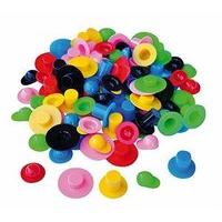 playbox plastic hats various 48 pcs