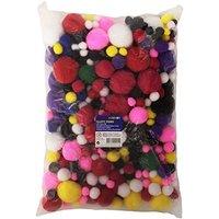 playbox fluffy poms various colours and sizes 525 pcs