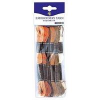 Playbox - Embroidery Yarn (browns) - 8 Mtrs - 6 Pcs