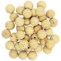 Playbox - Wooden Beads (unpain Ted) (round) - ? 25mm - 50pc