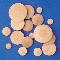 Playbox - Wooden Buttons - Ï 25mm - 100 Pcs