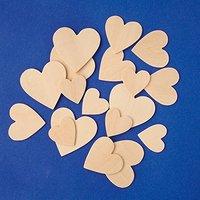 Playbox - Wooden Hearts - 30, 40 & 50mm - 100 Pcs