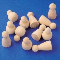 Playbox - Wooden Knobs - 40mm & 47mm - 50 Pcs