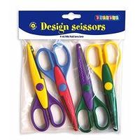 Playbox - Design Scissors (various) - 16cm - 4 Pcs