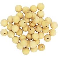 playbox wooden beads unpain ted round 20mm 100 p