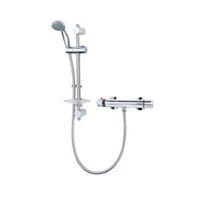 Plumbsure Rear Fed Chrome Thermostatic Bar Mixer Shower