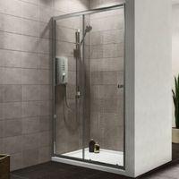 plumbsure single sliding shower door w1200mm