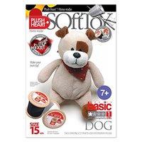 plush heart diy plush dog sitting 15cm