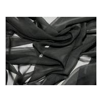 Plain Chiffon Dress Fabric Black