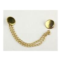 Plain Cloak Chain Button Clothing Fastener Gold