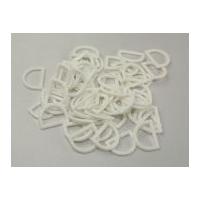 Plastic D Shape Curtain Rings White