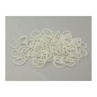 Plastic D Shape Curtain Rings White