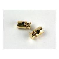 Plastic Sprung Cord End Toggles Gold
