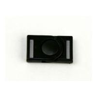 Plastic Centre Push Buckle Fastener Black