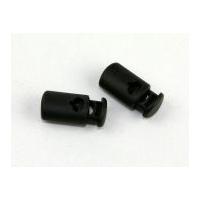 Plastic Sprung Cord End Toggles Black