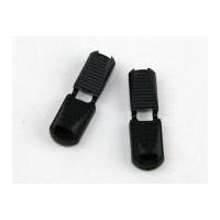 Plastic Cord End Clips Navy Blue