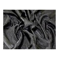 Pleated Satin Dress Fabric Black