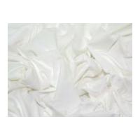 Plain Stretch Cotton Jersey Dress Fabric White