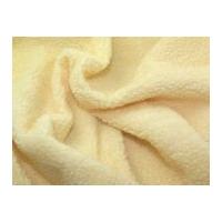 Plain Sherpa Textured Fleece Fabric Cream