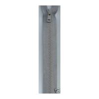 plastic chunky open end zips 25cm light grey