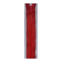 Plastic Chunky Open End Zips 25cm Red