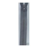 Plastic Chunky Open End Zips 30cm Mid Grey