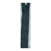 Plastic Chunky Open End Zips 60cm Bottle Green