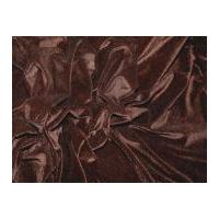 Plain Velvet Velour Dress Fabric Brown